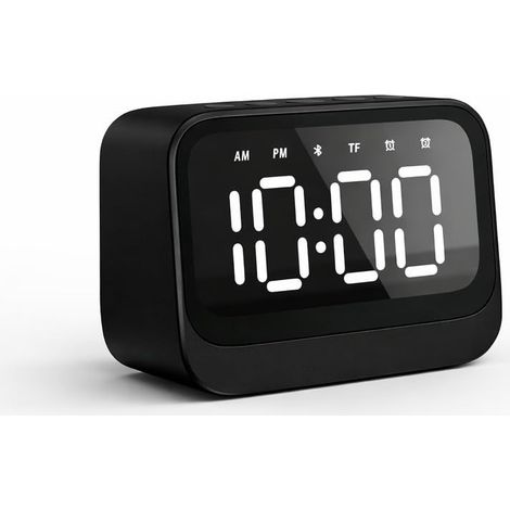 Explore Scientific Sveglia Bluetooth Portatile BCC1007 con Doppia Sveglia, Display LED, Batteria 1200mAh, TF Card, Vivavoce, USB-C