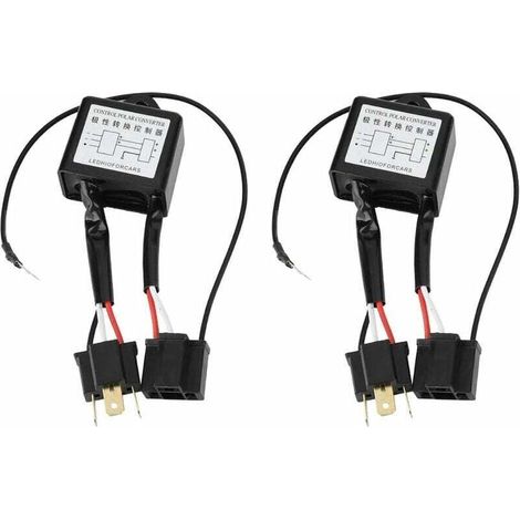 2Pcs Polarité Inversée, Alliage Led Convertisseur Négatif Adaptateur D'Interrupteur De Commutateur Commutateur Polaire Négatif Polarité Inversée Pour H4 (1/4)