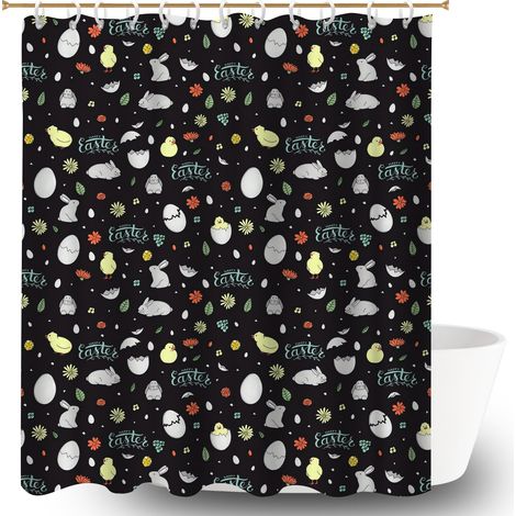 Rideau de bain en polyester 180x180 cocooning bâche de douche pour une déco d’hiver réconfortante (1/5)