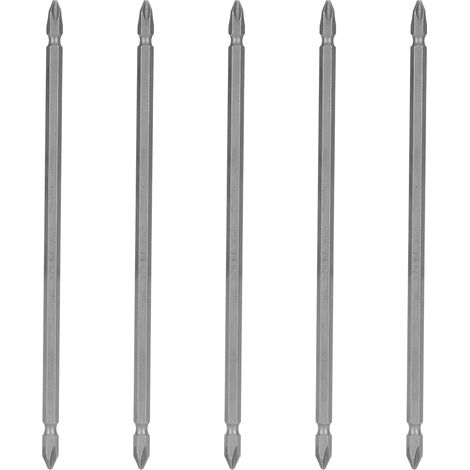Jeu de 10 embouts de tournevis cruciformes doubles S1/4 de 200 mm pour tournevis électrique (1/5)
