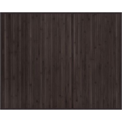 Tapis rectangulaire marron foncé 80x100 cm bambou (1/5)