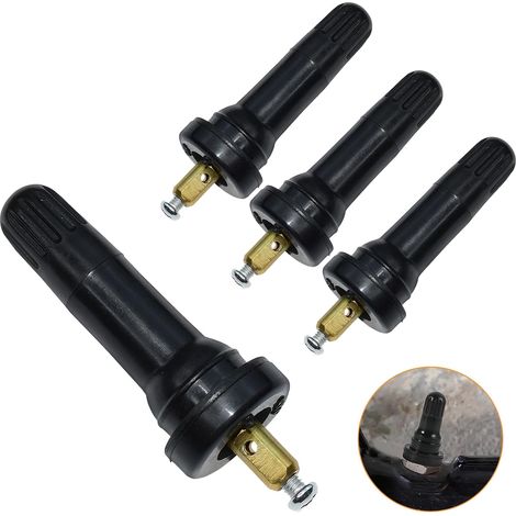 4 Pièces Tige de Valve de Capteur TPMS, Capteur de Pression Valve Pneu pour Voiture, Capteur de Pression Valve, compatible avec Vérifier la Pression des Pneus de Voiture (1/5)