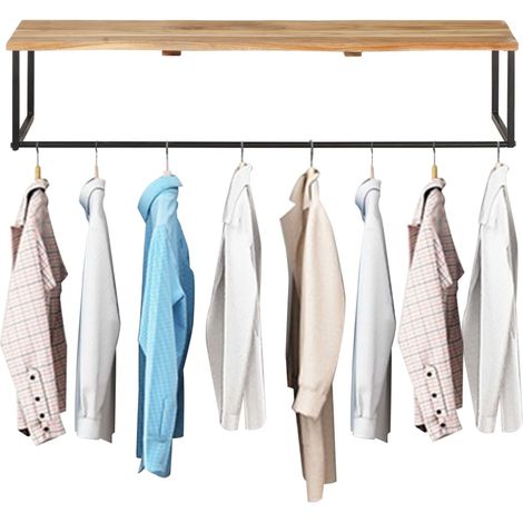 Garderobe mit Naturkante 100x35x22 cm Massivholz Akazie