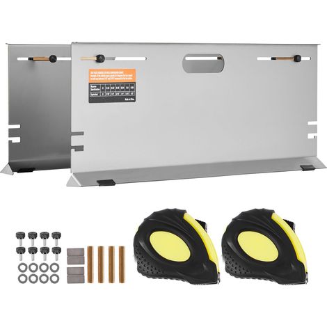 Outil d'alignement de roues, 2 plaques en acier inoxydable, 4 tiges et aimants, rubans et tableau de conversion inclus. (1/5)