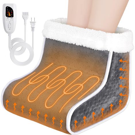 Chauffe-pieds électrique KLADNDER pour hommes et femmes, avec 6 niveaux de température, 4 minutes, arrêt automatique, double intérieur et chauffe rapide. Idéal pour les cadeaux d'hiver. (1/5)