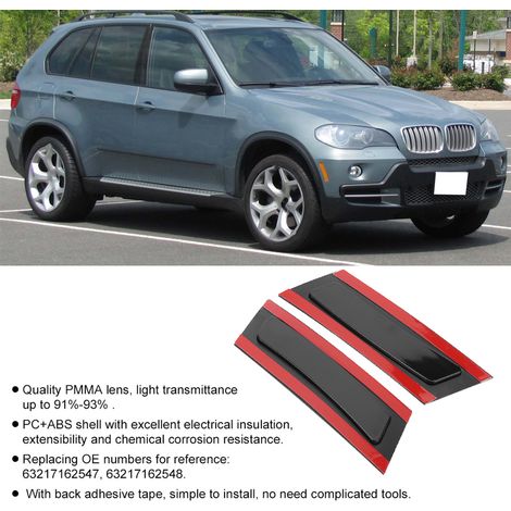 Paar Seitenreflektoren für BMW X5 E70 2007-2010, Schwarz (63217162547/63217162548) (1/5)