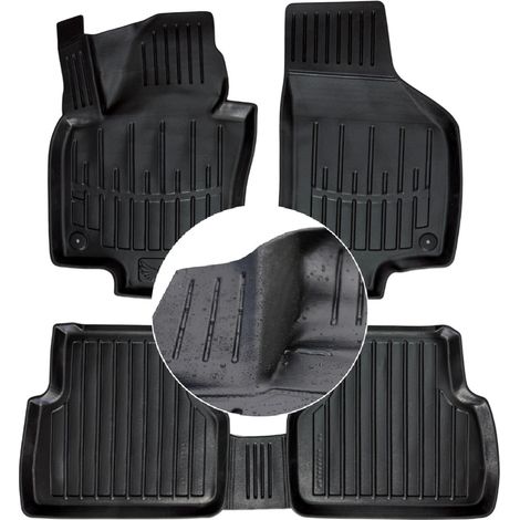 Tapis et essuie-glaces en caoutchouc pour VW Tiguan 1 (2007-2015) UD Channels (1/5)