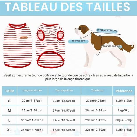 Dog T-Shirt Cotton Puppy Clothes Pet Tank Top (Red, L) (1/4)