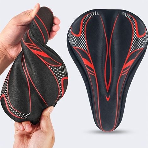 BelleRise - Housse de selle de vélo rembourrée au gel — Unisexe convient aux vélos d'appartement, VTT et selles de vélo de route. (1/3)