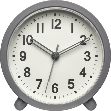 TFA Dostmann 60.1043.10 Quarz Wecker Grau Alarmzeiten 1  Leisegang-Uhrwerk
