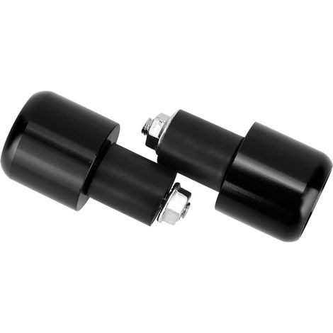2 Pièces Bouchon de Guidon Alliage Aluminium Accessoire Moto Tuning pour Diamètre 22 mm Route/Tout-Terrain (Noir) (1/5)