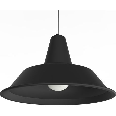 LUMICOM  DUNA Sospensione, 1XE27, max 42W, metallo, nero opaco, D.45cm
