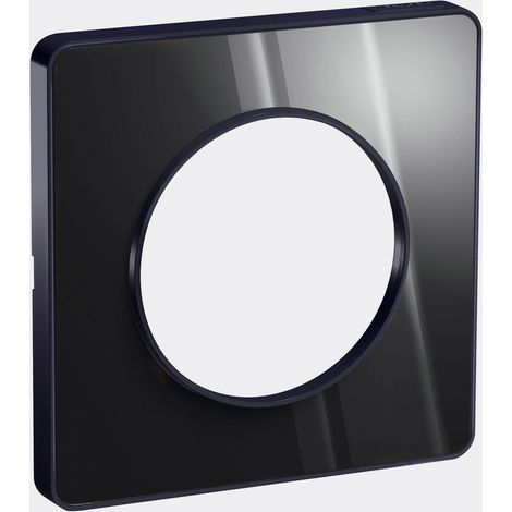 Plaque de finition simple Odace Touch clipsable - Miroir liseré anthracite