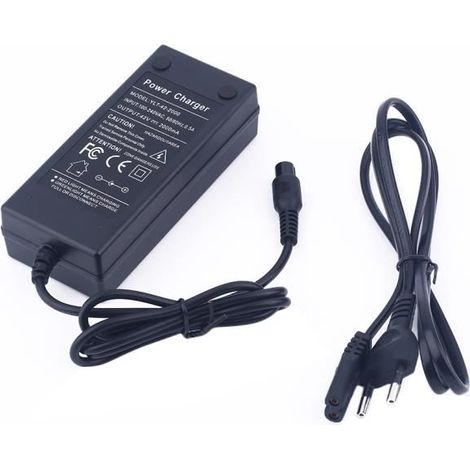 Chargeur de batterie 42 V 2 A (prise standard européenne), système de traction, roues d'équilibre automatiques intelligentes, gyropode/hoverboard (1/4)