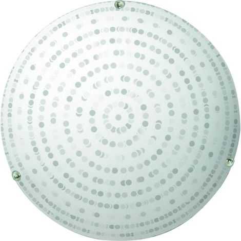 Plafonnier Candellux Circle verre chromé blanc 30cm E27 (1/2)