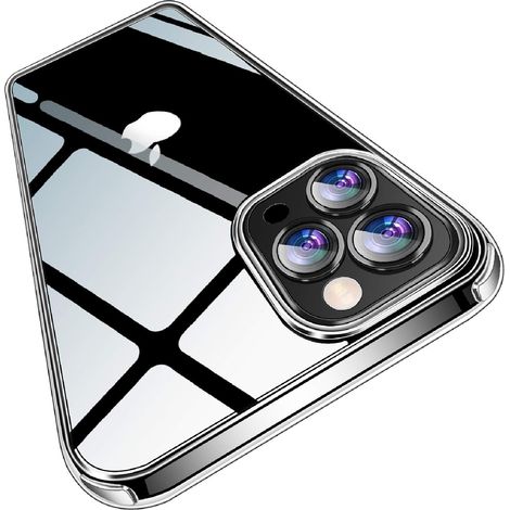 CUSTODIA PER APPLE IPHONE 12 PRO MAX RIGIDA RETRO TRASPARENTE (1/5)