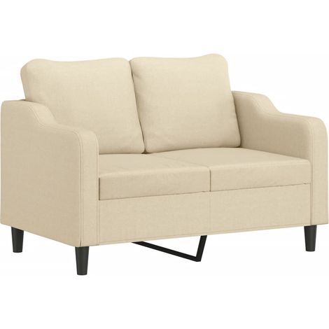 Divano a 2 Posti Crema 120 cm in Tessuto vidaXL 962680 (1/5)