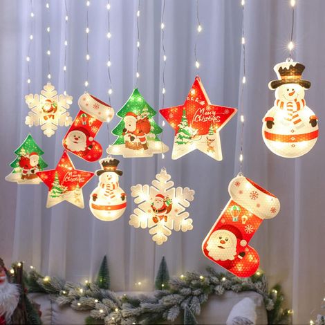 Luci natalizie decorative a LED, alimentate a batteria, da appendere, per decorare la casa o le feste – Connessione USB (1/4)