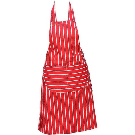 Tablier de chef professionnel, idéal pour le nettoyage, les restaurants, les barbecues, les écoles et les universités. Double poche. 101 % coton avec bretelles en polyester. (1/5)