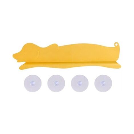 BUNTHAUS Protection anti-éclaboussures pour évier de chien, protection contre les éclaboussures d'eau pour chien, accessoires de salle de bain, jaune