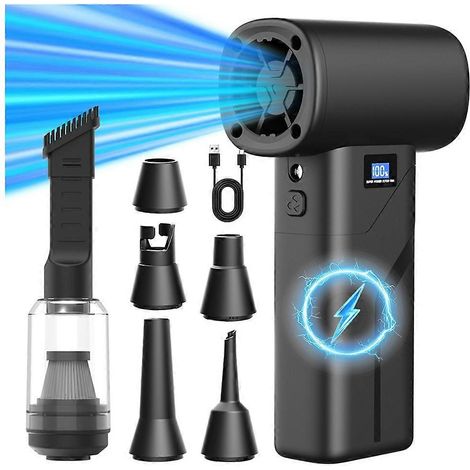 110000 tr min ventilateur turbo souffleur portable à main puissant air 40000 mah batterie vacuum air duster B (1/5)