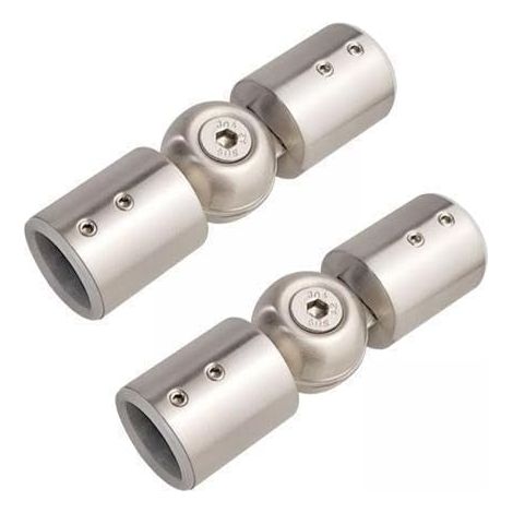 Raccord de tringle en 2 pièces, réglable et robuste, pour salle (1/5)