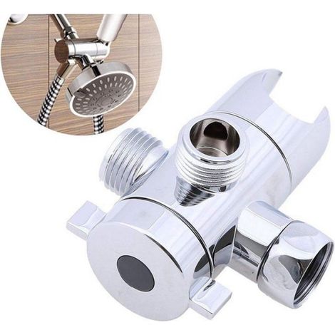 Inverseur de pommeau de douche 3 voies G 1/2 (adaptateur en T 3 voies), pièce de rechange universelle pour système de salle de