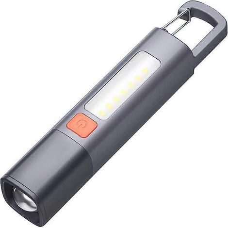 Lampe torche tactique mini à LED COB, 4 modes, rechargeable par USB, avec zoom. (1/5)