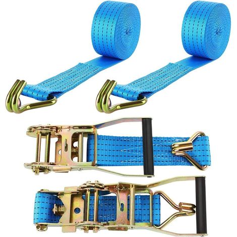 Spanngurte mit Ratsche 6m, 2er Set, 50mm Breite, TÜV-zertifiziert