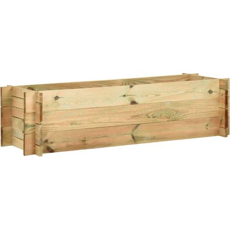 Jardinière Bois de Pin 120 X 40 X 32 cm. Très tendance. Jardin, Patio, Balcon (1/5)