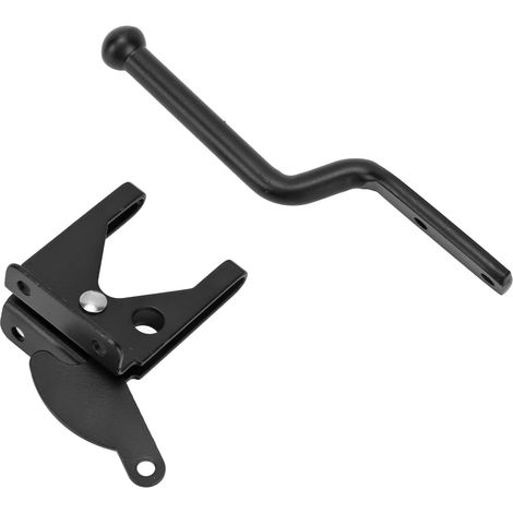 Loquet de Porte de Clôture en Bois, Serrures de Porte en Acier au Carbone Noir, Loquet à 145 X 15 X 30 Mm avec Vis de Montage pour Hangars, Portails, Armoires, Placards et Portes de Jardin (1/5)