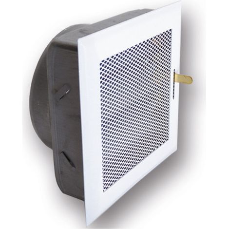 Grille de ventilation blanche réglable 15 x 15 cm avec sortie Ø 80 mm  Grille d'aération réglable pour ventilation et extractio (1/5)
