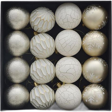 Boule De Décoration - 16 Pièces - Diamètre 6 Cm - En PP - Pour Arbre De Noël Intérieur Mariage Fiançailles Anniversaire - Or (1/5)