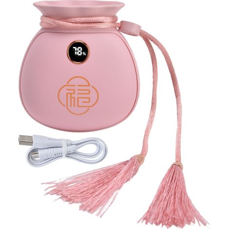 Chauffe-mains USB rechargeable design sac chance - Rose pour l'hiver (1/5)