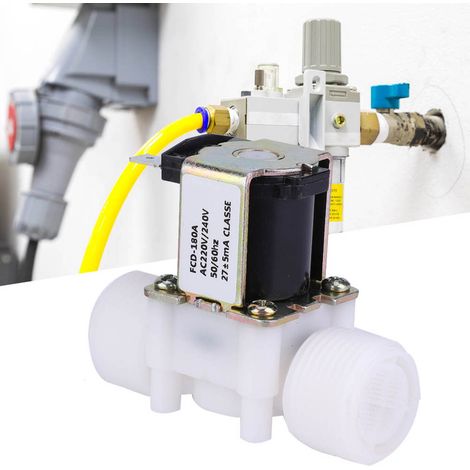 G3/4 NC Kunststoff-Magnetventil, normalerweise geschlossen, Wassereinlassventil, Wechselstrom 220–240 V (1/5)