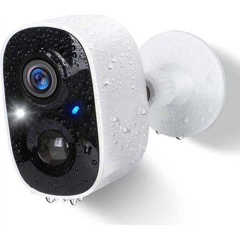 Wireless Outdoor WiFi Surveillance Camera with Battery, HD Indoor IP Camera with Color Night Vision, PIR Motion Detection, AI Detection, Two-Way Audio, Siren, IP65 Waterproof (1/5)