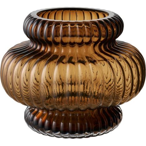 Saga Vase Ø20cm braun.