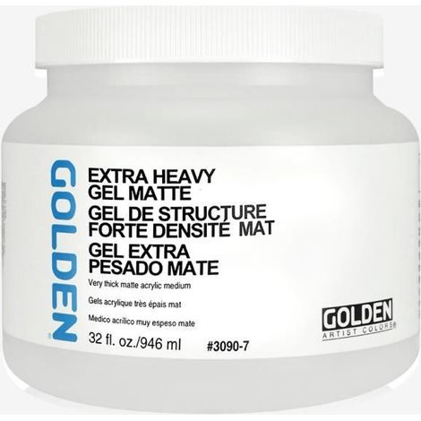 Gel pour peinture acrylique - GOLDEN - Extra Heavy Gel Matte - 946ml - Très épais - Texture unique