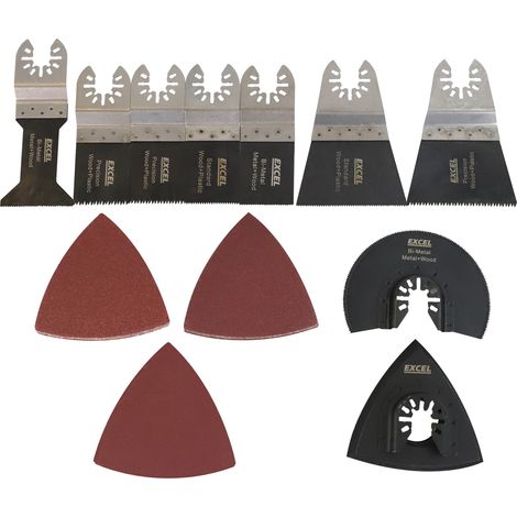 Excel 39 Piece Bi-Metal Multi Tool Set Wood Metal Cutting Sanding Sander (1/5)