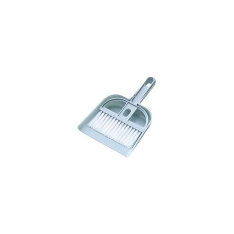 (Blu) Piccola scopa e paletta per la casa Mini palette con set di spazzole - Crezuo (1/4)