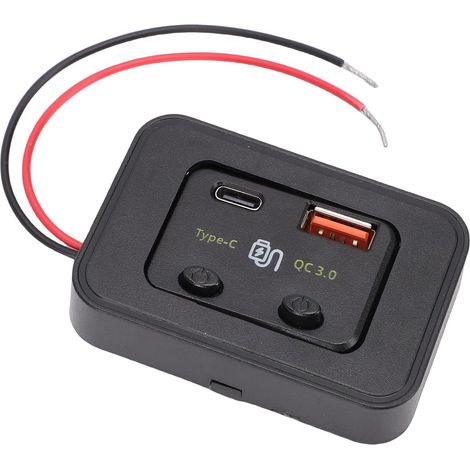 Doppelte USB-Kfz-Steckdose 12V/24V QC3.0 Typ C 30W Schnellladeschalter für Wohnmobil, Boot, ATV, Motorrad, LKW, Bus CMB0135 (1/5)