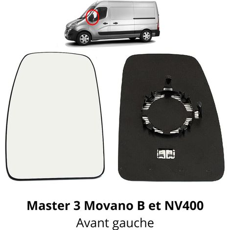 Support + Glace de Rétroviseur GAUCHE pour Master 3 DCi NV400 (1/3)
