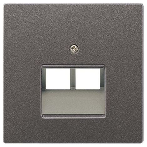 Jung AL 2969-2 UA AN placca doppia nera alluminio