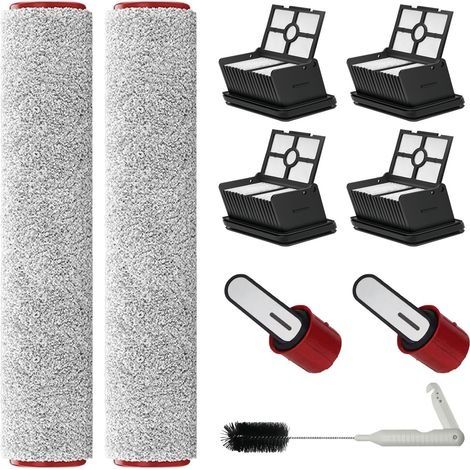 Accessoires pour Aspirateurs pour H12 Pro FlexReach/ H15 Pro, pièces de Rechange H12 Pro, 2 Brosses à Rouleaux, 4 Filtres HEPA, Rouleau Brosse H15 Pro et Filtre (1/5)