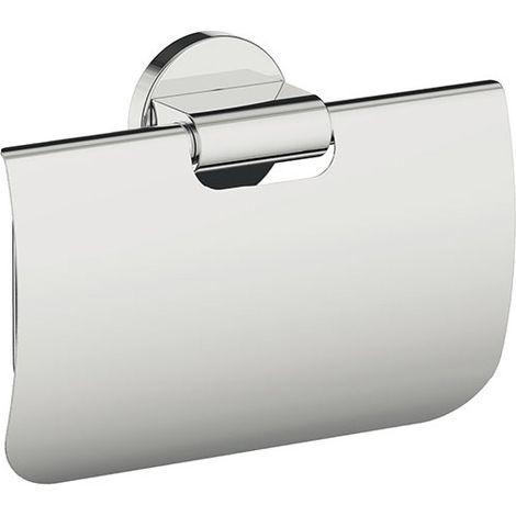 Inda - Rollenhalter bAsculante mit Deckel Gealuna aus verchromtem Stahl