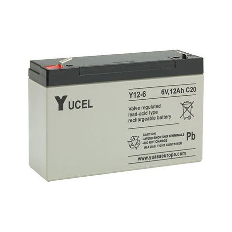 Yuasa – Batterie pour alarme 6V 12Ah – Y126 – Technologie VRLA sans entretien – Applications : jouets enfants, systèmes d'alarme, portails électriques