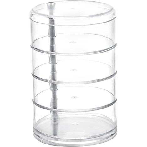Boîte à Bijoux Acrylique Transparent à Quatre Couches Rangement Rotatif Créatif Pour Cosmétiques Et Accessoires De Bureau (1/5)