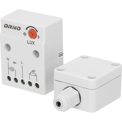 Sensore crepuscolare con sonda esterna in scatola 2300W 2-100lx IP65/IP20 bianco OR-CR-232 (1/3)