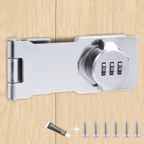 Serrure Code, 3.5 Pouces Serrure a Code pour Porte Extérieur, Verrou a Code pour Petites Portes Armoires Porte de Grange Salle de Bain Garage Extérieur Jardin (1/5)