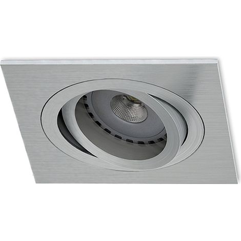 Spot Encastré Carré ZIO Aluminium Naturel Brossé BENEITO FAURE 257226C (1/3)